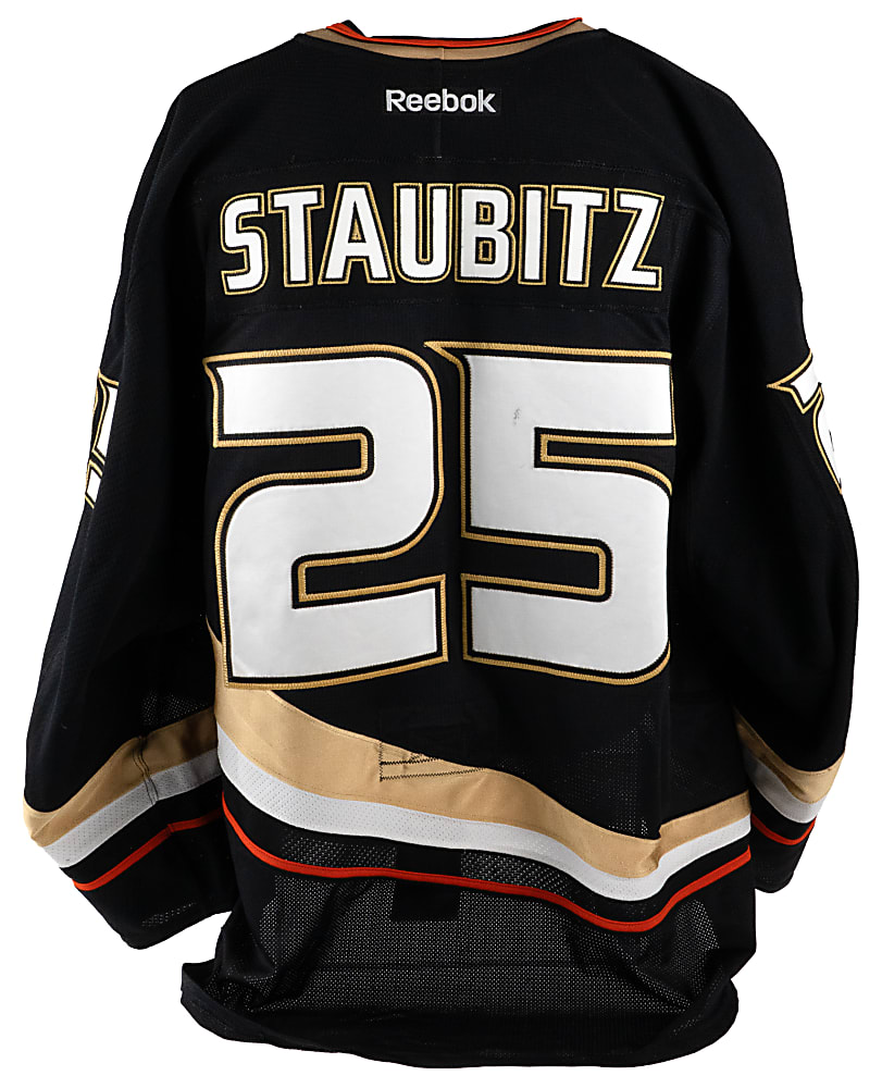 2012-2013 Brad Staubitz Game-Used Anaheim Ducks Jersey - Ducks Team LOA