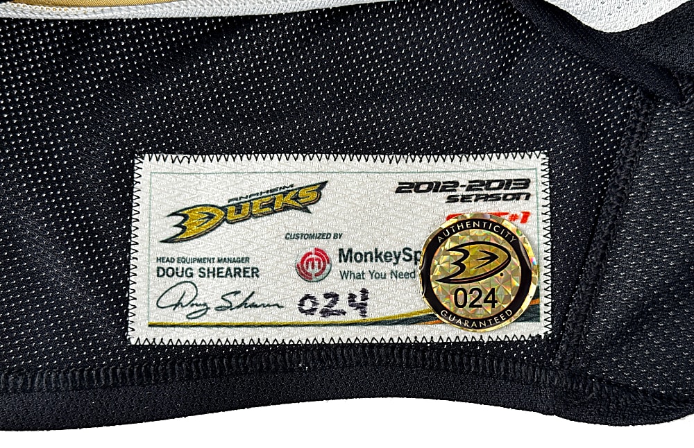 2012-2013 Brad Staubitz Game-Used Anaheim Ducks Jersey - Ducks Team LOA