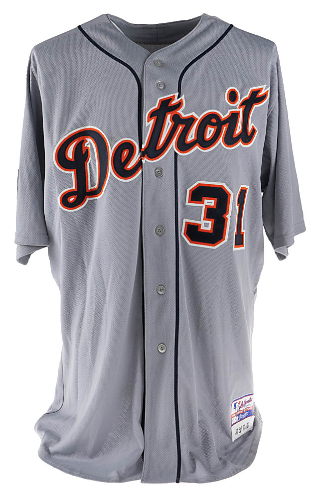 2011 Brad Penny Game-Used Detroit Tigers ALCS Game 1 Jersey with Sparky Anderson Patch - MLB Hologram Sticker