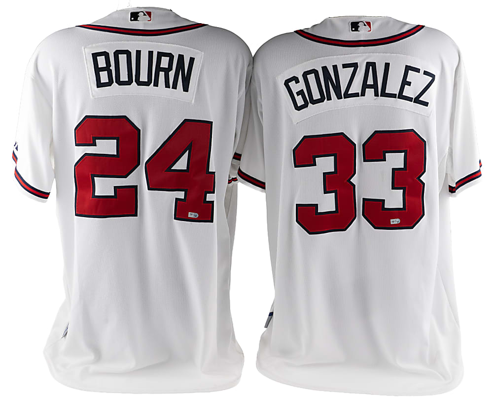 2012-2014 Atlanta Braves Game-Used Jersey & Pants Trio - Each MLB Holo