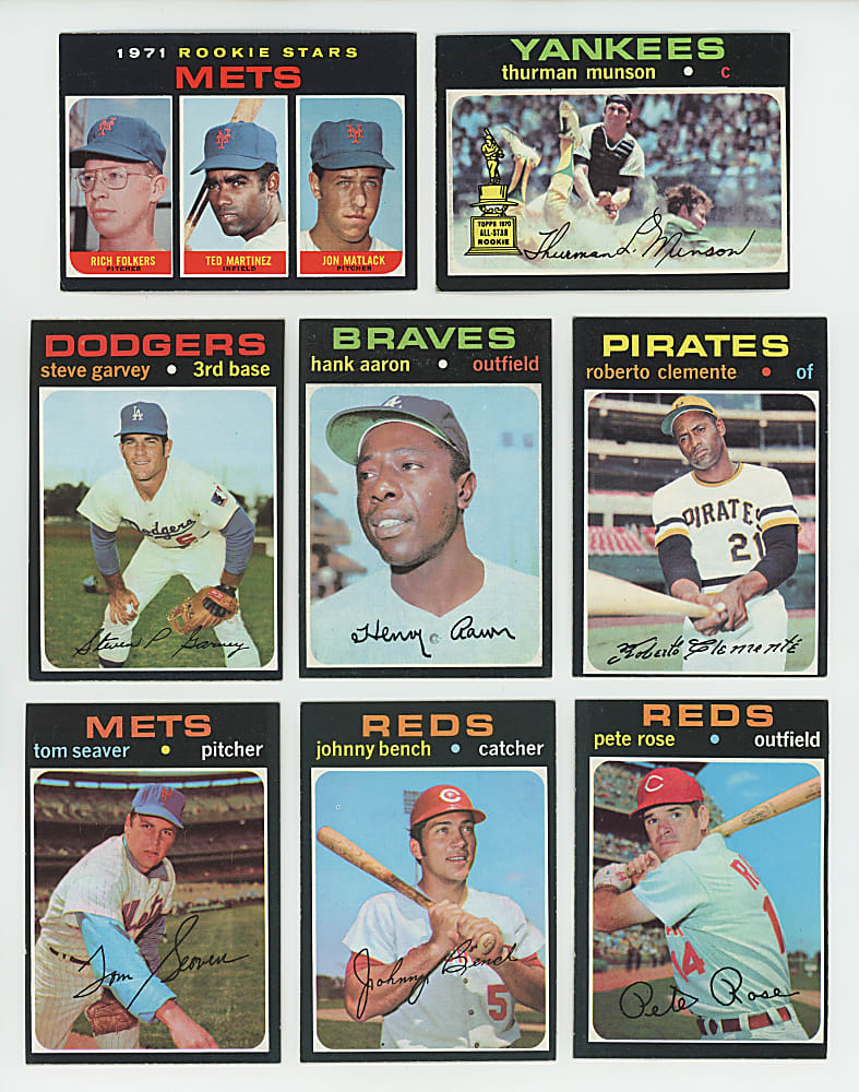 1971 Topps Collection (500+) with (40+) Hall of Famers & (100+) High Numbers - Clean!