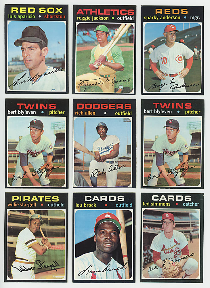 1971 Topps Collection (500+) with (40+) Hall of Famers & (100+) High Numbers - Clean!