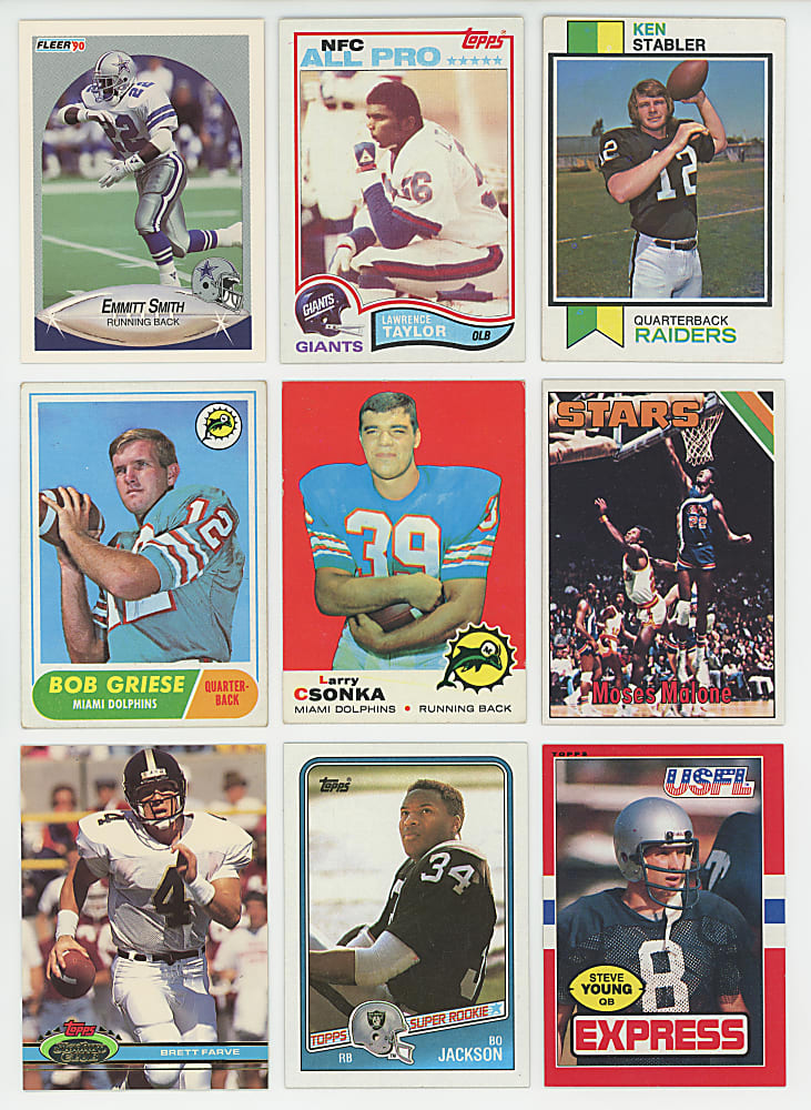 1950-1998 Multi-Sport Star Collection (74) with Hall of Fame Rookies - Loaded!