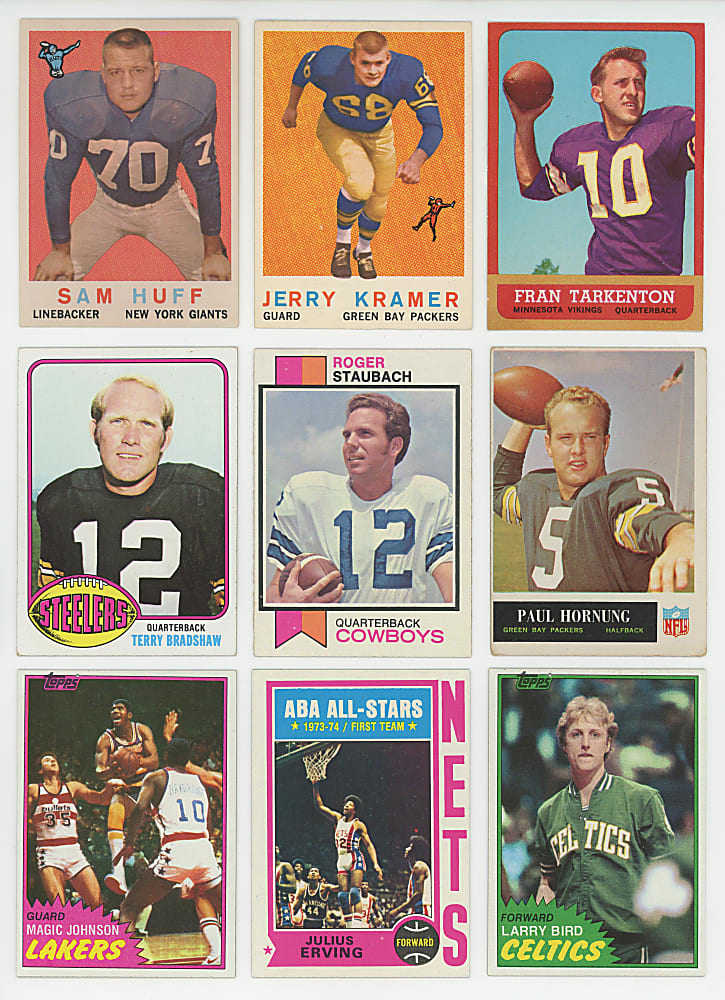 1950-1998 Multi-Sport Star Collection (74) with Hall of Fame Rookies - Loaded!