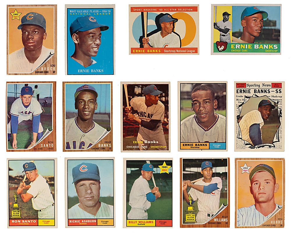 1957-1962 Topps Chicago Cubs Collection (116) Different with (14) Hall of Famers & (13) Tougher Series