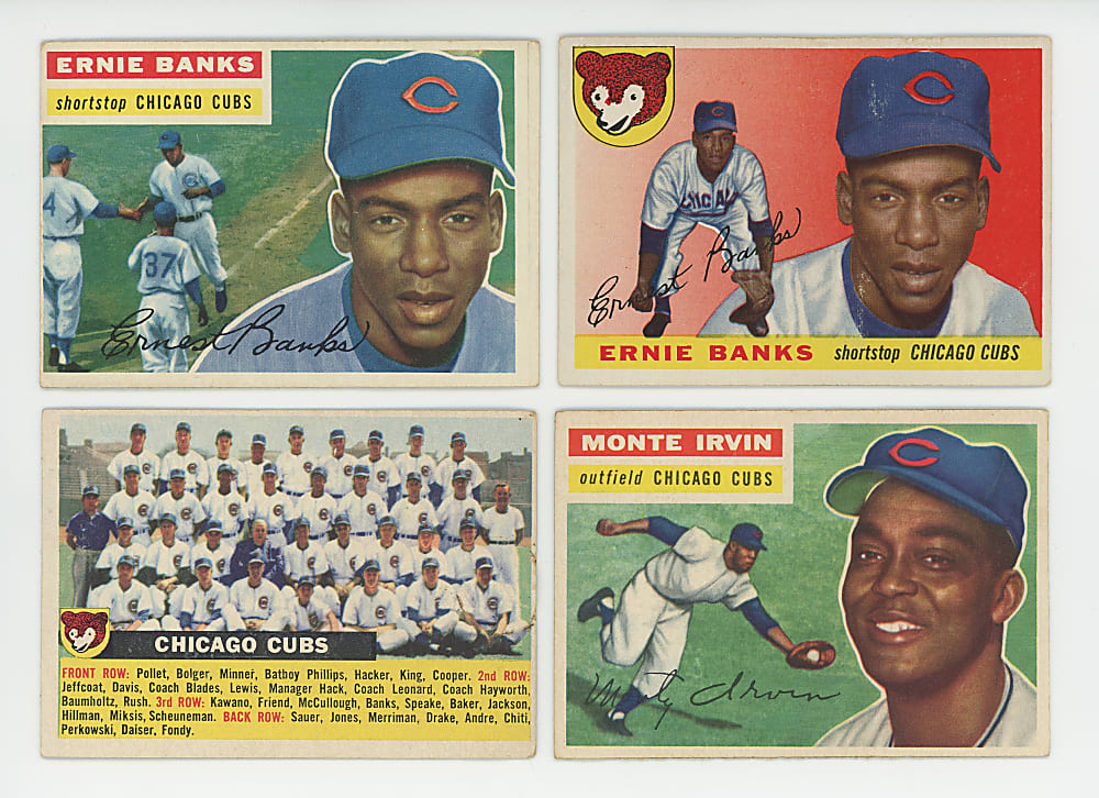 1953-1956 Topps Chicago Cubs Collection (56) Different with (2) Ernie Banks