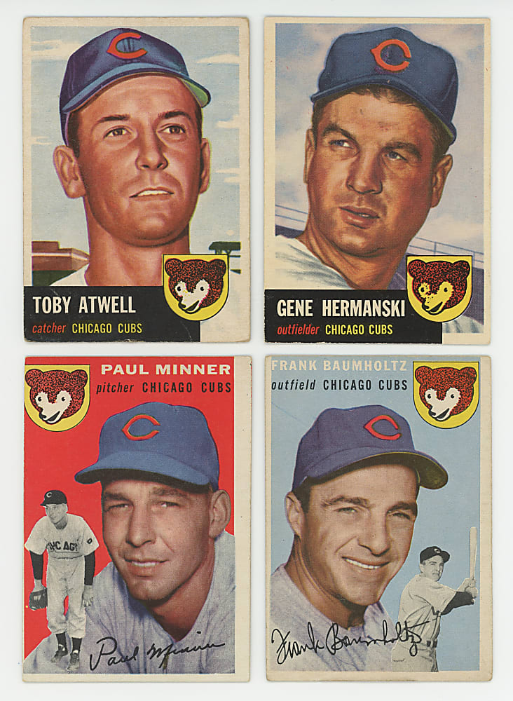 1953-1956 Topps Chicago Cubs Collection (56) Different with (2) Ernie Banks
