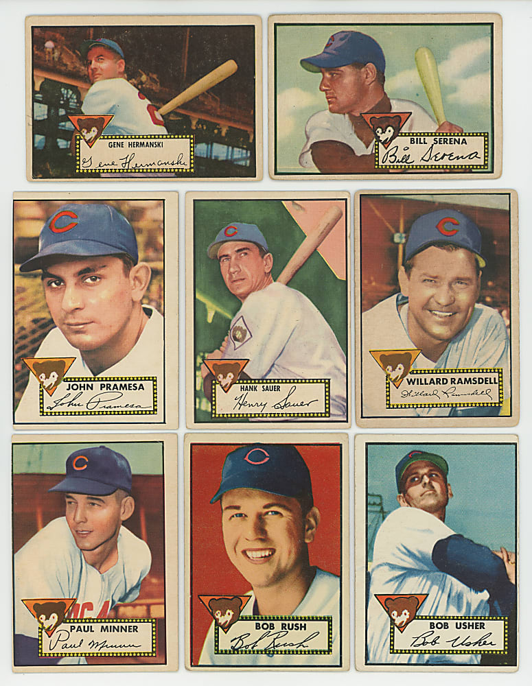 1952 Topps Chicago Cubs Team Set (28) with (9) High Numbers