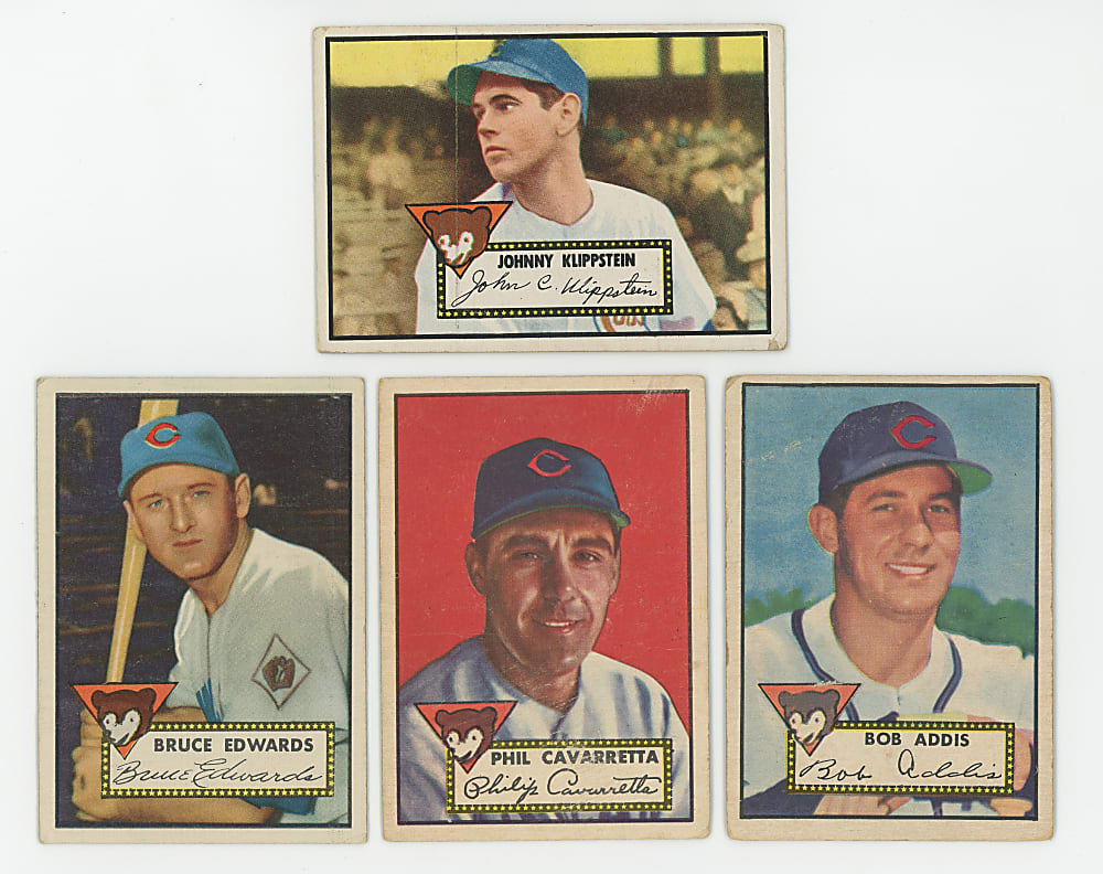1952 Topps Chicago Cubs Team Set (28) with (9) High Numbers
