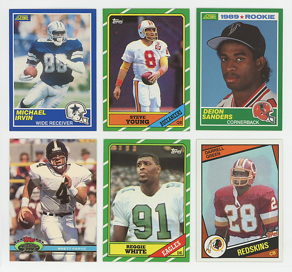 1983-1991 Football Complete Set Collection (6) with Hall of Fame Rookies & 1989 Score