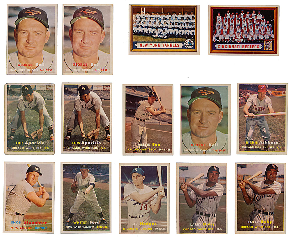 1957 Topps Collection (539) with (25+) Hall of Famers Including #210 Roy Campanella SGC EX 5