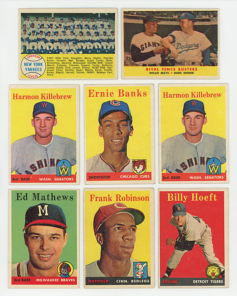 1958 Topps Collection (637) with (60+) Hall of Famers Including Hank Aaron & Sandy Koufax