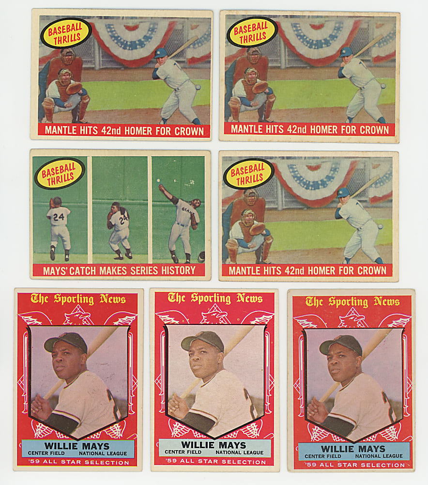 1959 Topps Collection (255) with (50+) Hall of Famers Including Aaron, Mantle & Mays