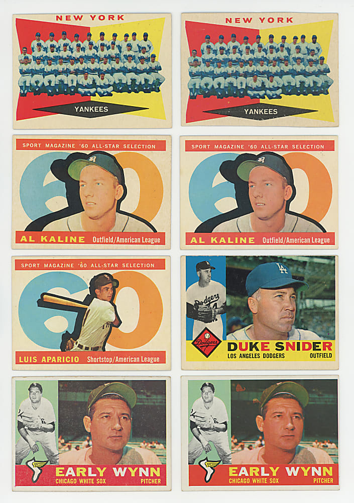 1960 & 1961 Topps Collection (574) with (50+) Hall of Famers Including Roberto Clemente & Mickey Mantle