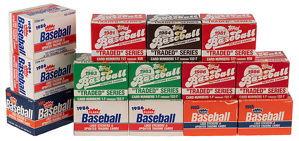 1981-1986 Topps Traded & Fleer Update Set Collection (19) with 1984 Fleer Update