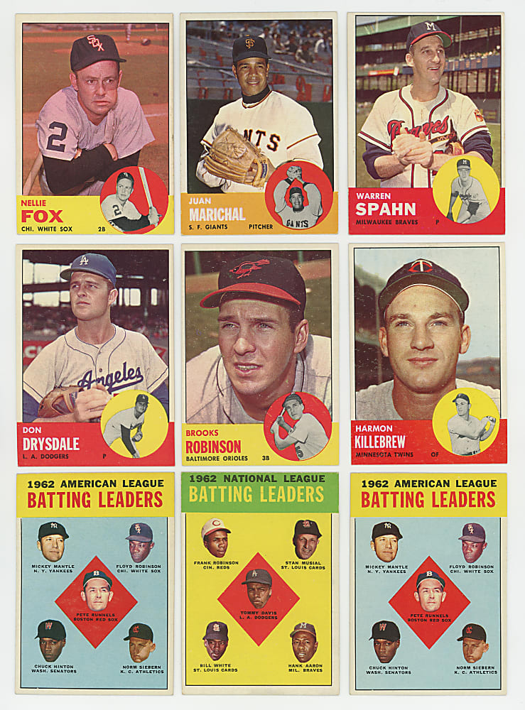 1963 Topps Collection (624) with (70+) Hall of Famers & (230+) High Numbers