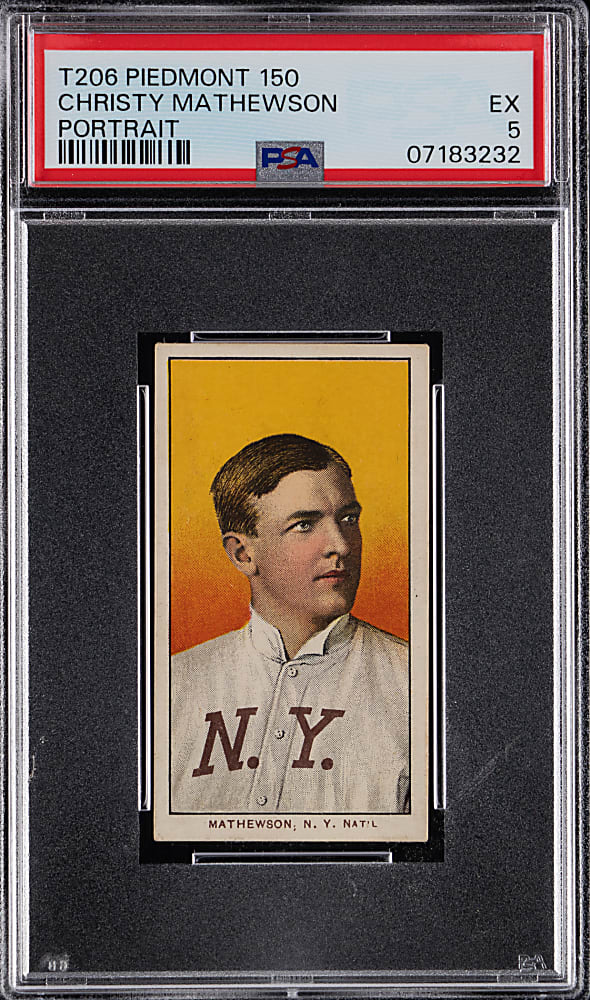 1909-1911 T206 White Border Christy Mathewson Portrait PSA EX 5