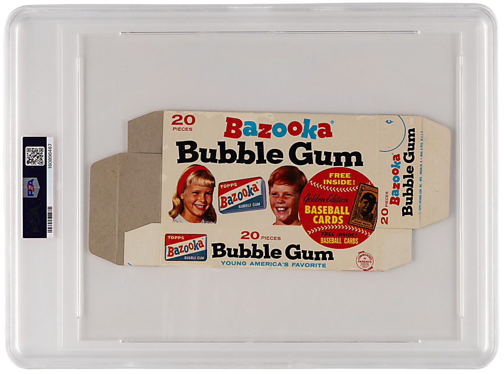 1963 Bazooka Complete Box #10 Dick Donovan/#11 Jim Gentile/#12 Willie Mays PSA VG-EX 4