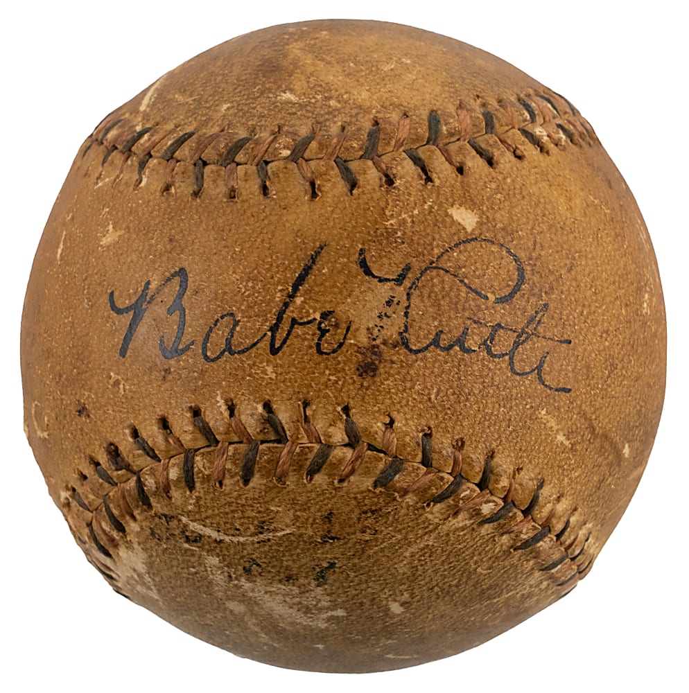 Exceptionally Bold Babe Ruth Single-Signed American Association Baseball - JSA LOA