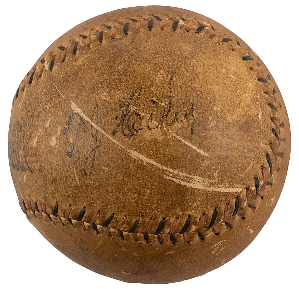 Exceptionally Bold Babe Ruth Single-Signed American Association Baseball - JSA LOA