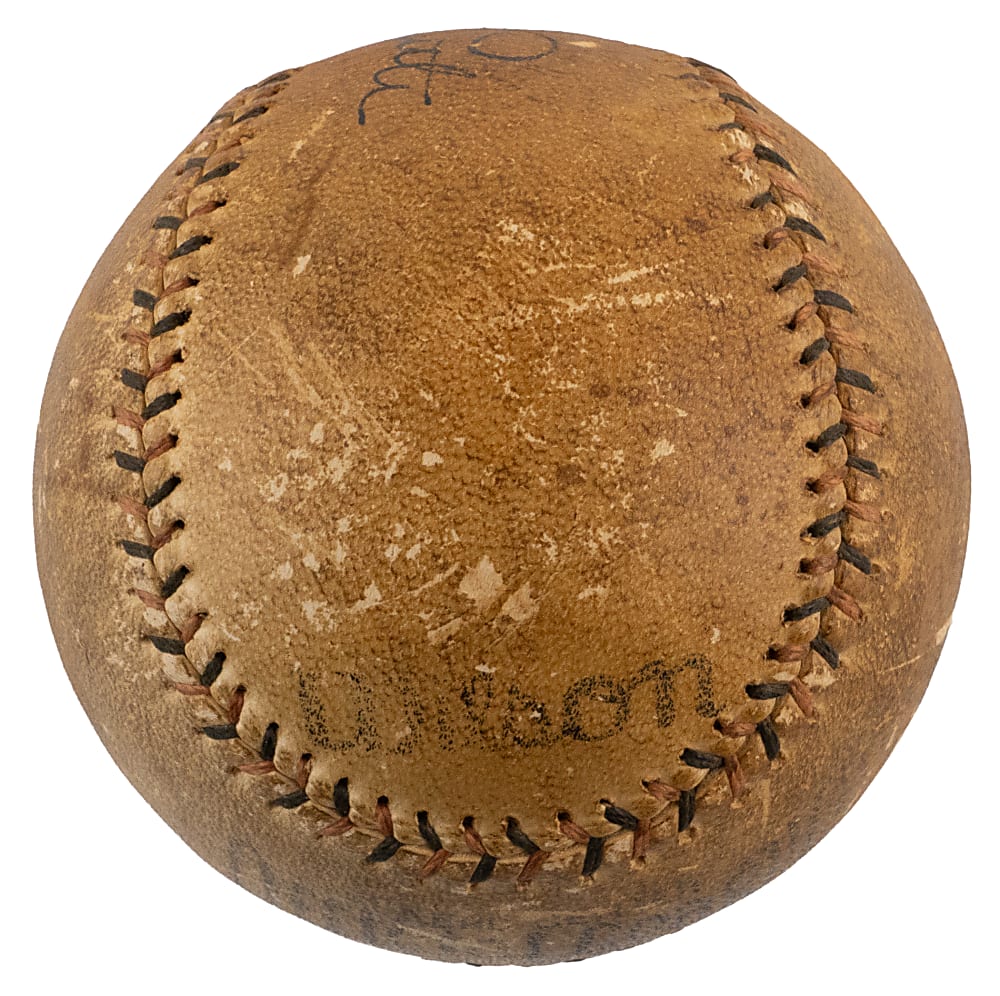 Exceptionally Bold Babe Ruth Single-Signed American Association Baseball - JSA LOA