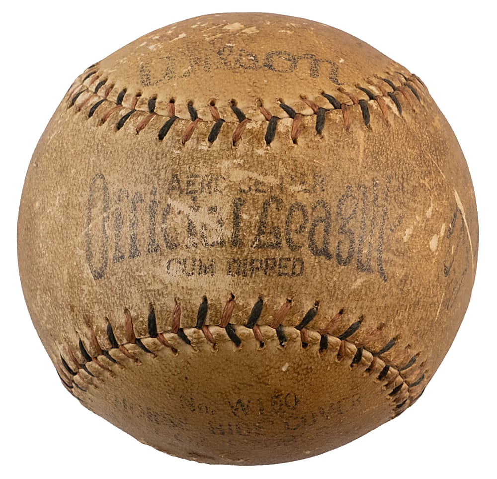 Exceptionally Bold Babe Ruth Single-Signed American Association Baseball - JSA LOA