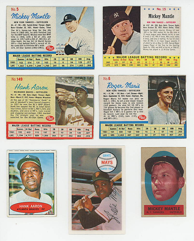 1947-1980 Oddball & Insert Collection (328) with (70+) Hall of Famers - Loaded with Aaron, Mantle & Mays
