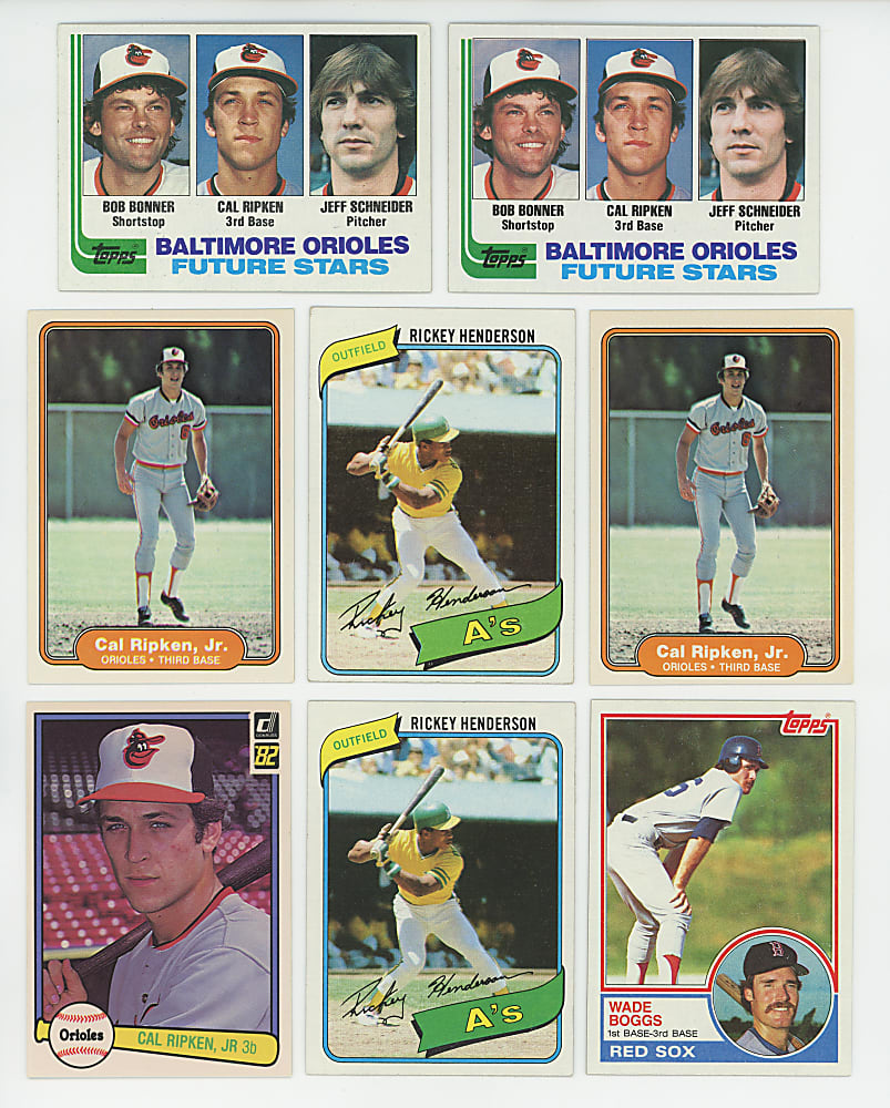 1980-1993 Hall of Fame & Superstar Rookie Collection (88) with (5) Ripken & (2) Henderson