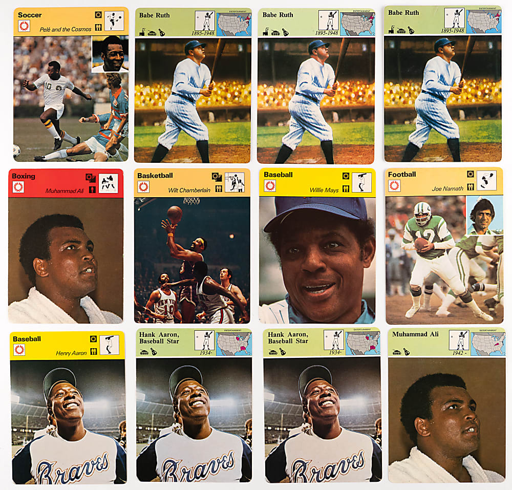 1977-1981 Sportscaster/Panarizon Multi/Non-Sport Collection (220) with All-Time Legends