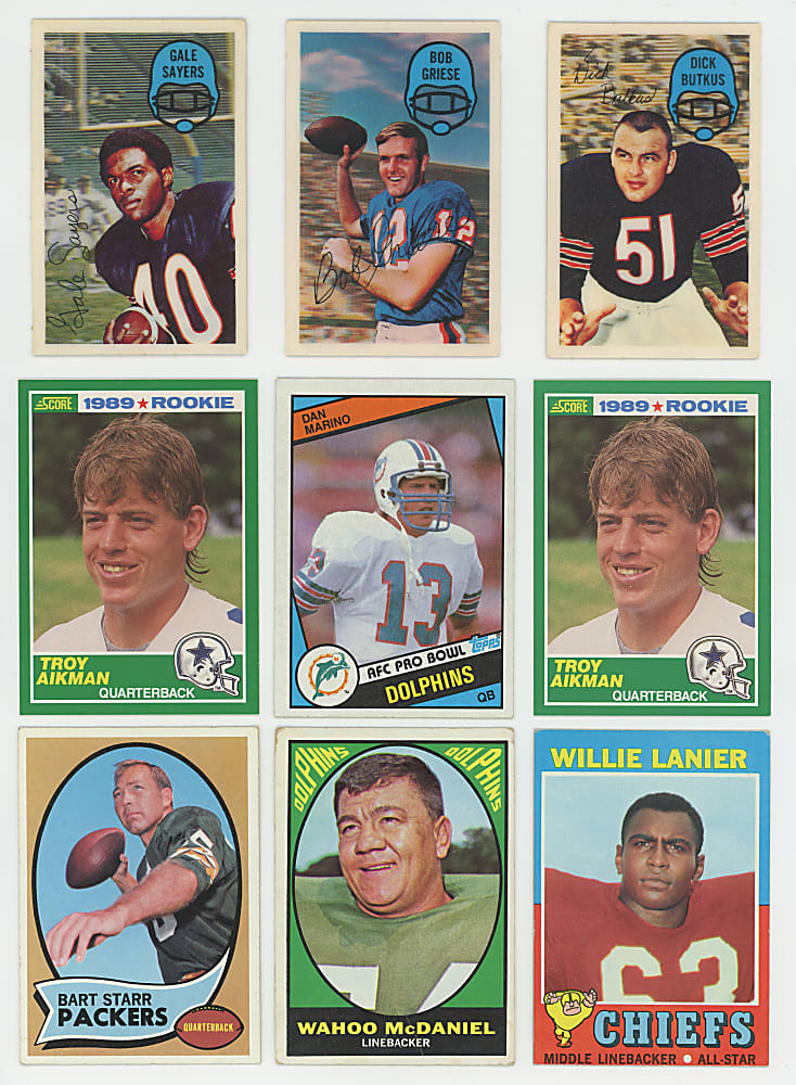 1950-1989 Football Hall of Fame & Star Collection (66) with (4) Montana Rookies, Namath & Starr