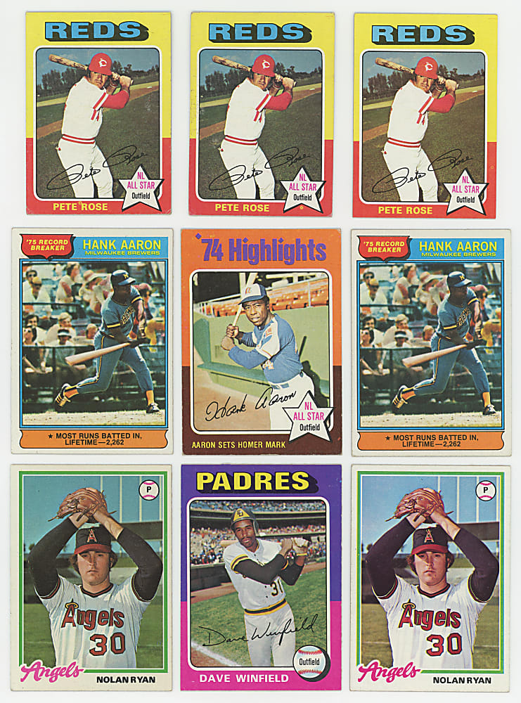 1974-1980 Topps Hall of Fame & Superstar Collection (309) with Aaron, Rose & Ryan - Loaded!