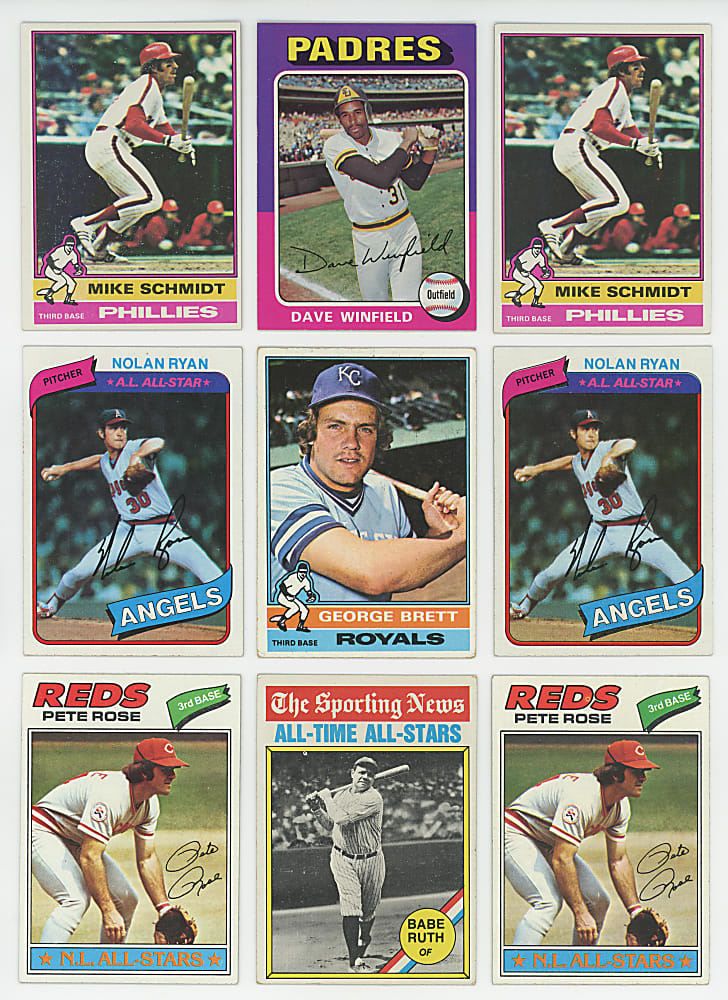 1974-1980 Topps Hall of Fame & Superstar Collection (309) with Aaron, Rose & Ryan - Loaded!
