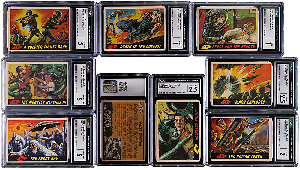 1962 Topps Mars Attacks Complete CGC Graded Set (55)