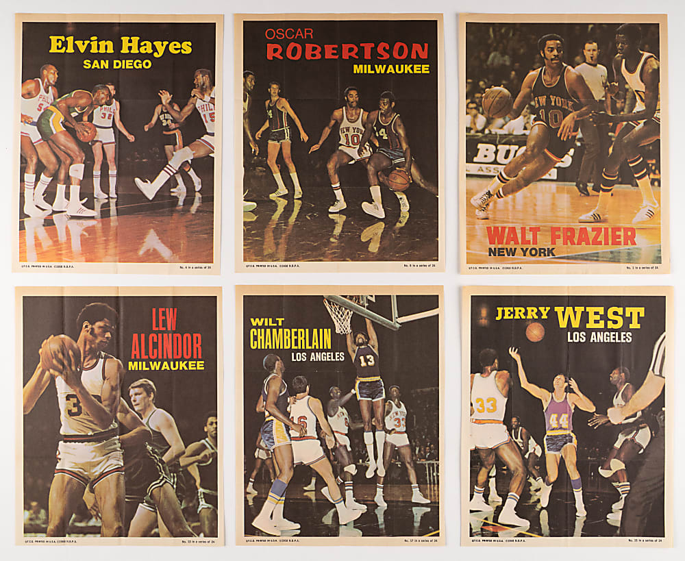 1970-1971 Topps Basketball Posters Complete Set (24)