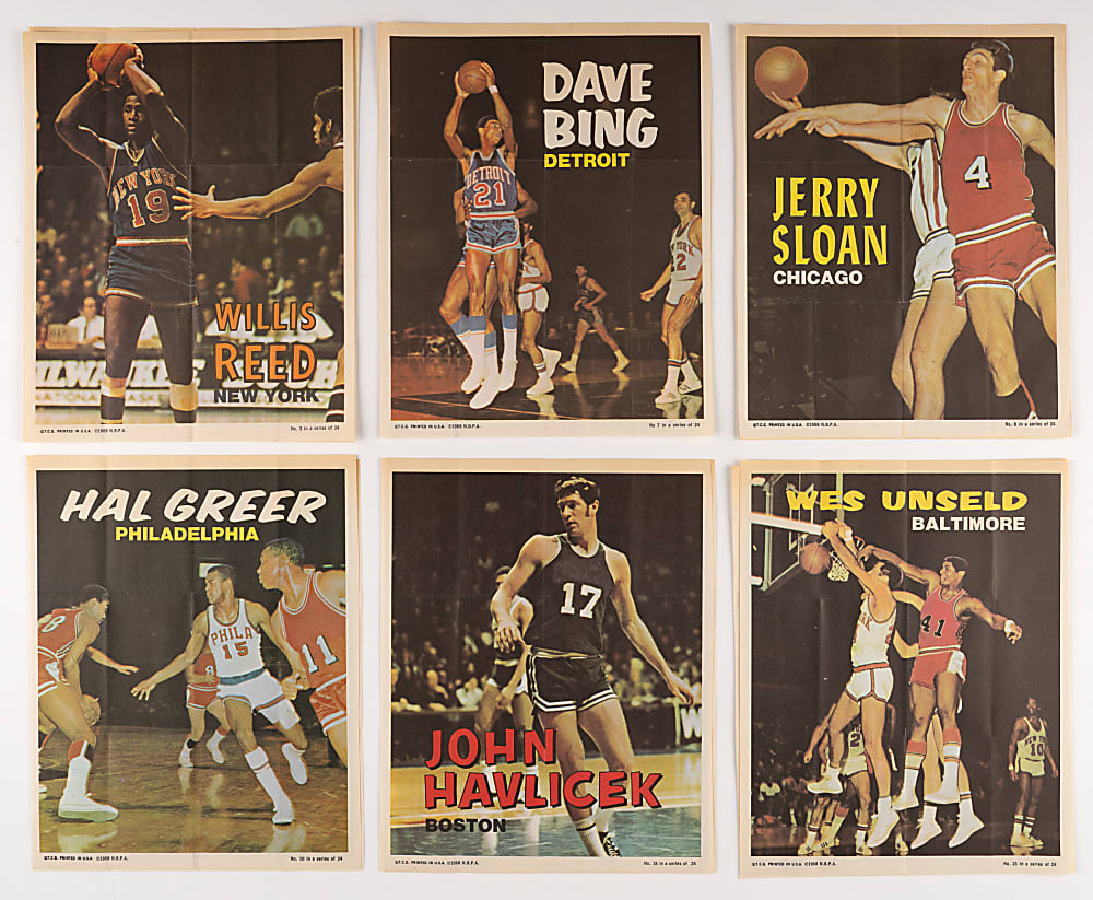 1970-1971 Topps Basketball Posters Complete Set (24)