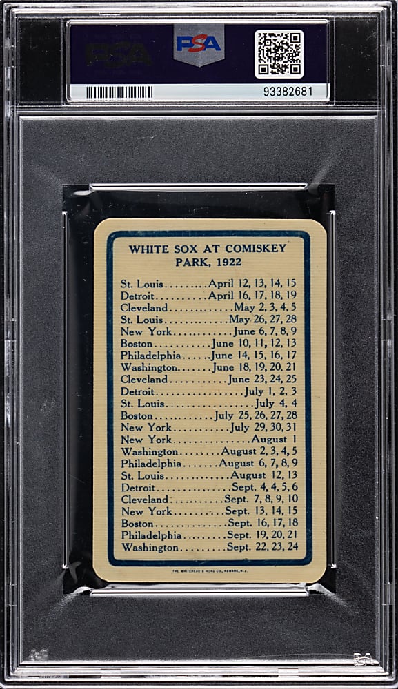 1922 Chicago White Sox Comiskey Park Season Pass PSA MINT 9 - (4) Babe Ruth Career Home Runs!