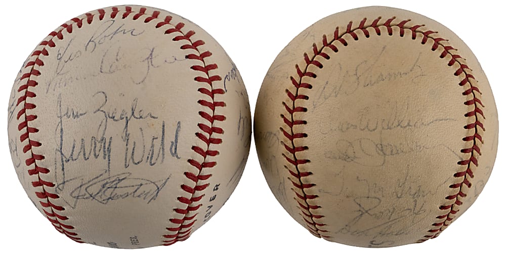 1969 Memphis Blues & 1971 New York Mets Team-Signed Baseball Pair - Ken Singleton Collection