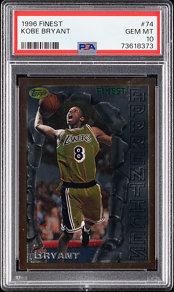 1996-1997 Topps Finest Basketball #74 Kobe Bryant Rookie PSA GEM MINT 10