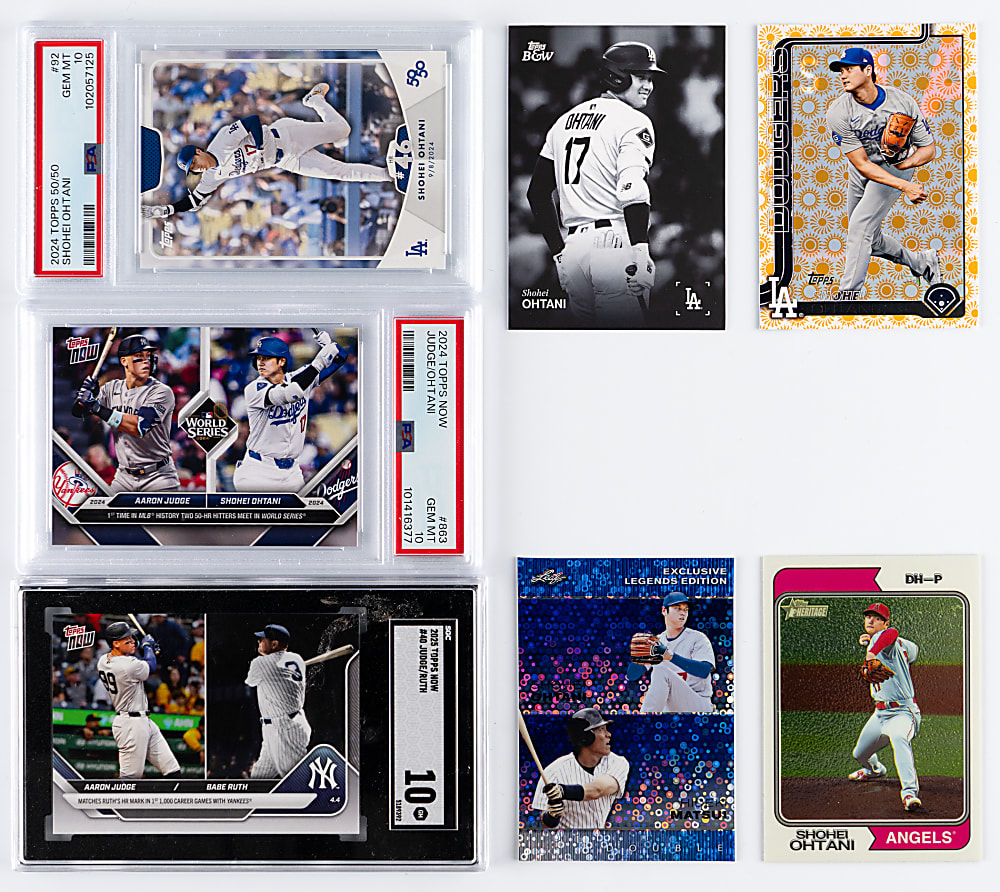 2023-2025 Aaron Judge & Shohei Ohtani Collection (7) with (3) GEM MINT 10