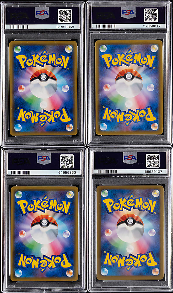 2012-2020 Pokémon Japanese PSA GEM MINT 10 Quartet with 2012 B&W Weezing Holo Plasma Gale 1st Edition