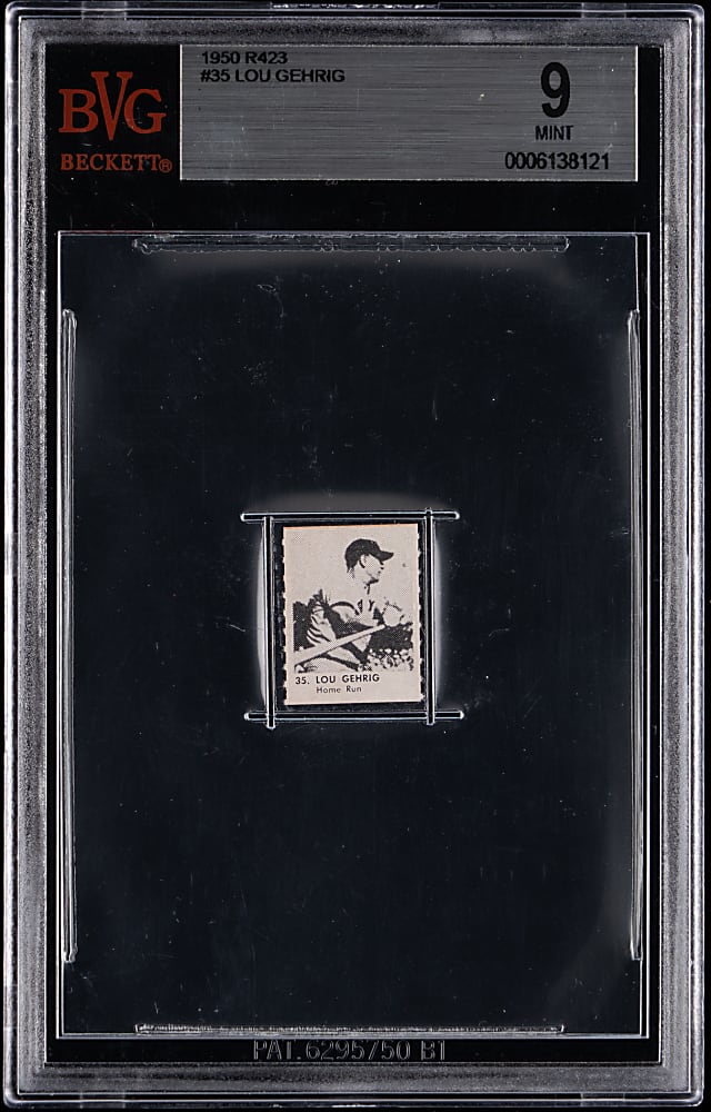 1950 R423 #85 Lou Gehrig BVG Mint 9