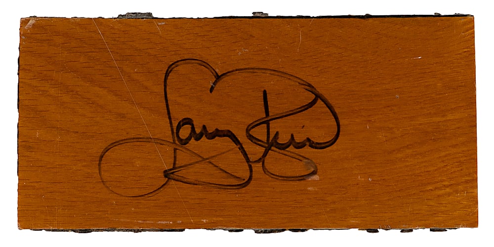 1999 Larry Bird Signed Boston Garden Original Parquet Floor Board - NBA Licensed
