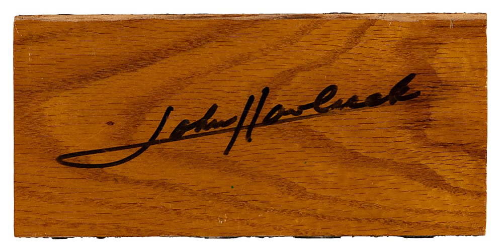 1999 John Havlicek Signed Boston Garden Original Parquet Floor Board - NBA Licensed