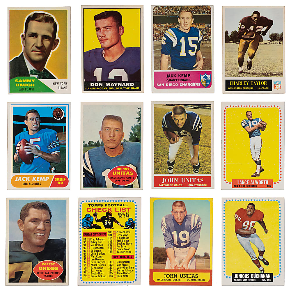 1960-1969 Topps, Fleer & Philadelphia Football Mostly Hall of Fame & Star Collection (95) - Loaded!