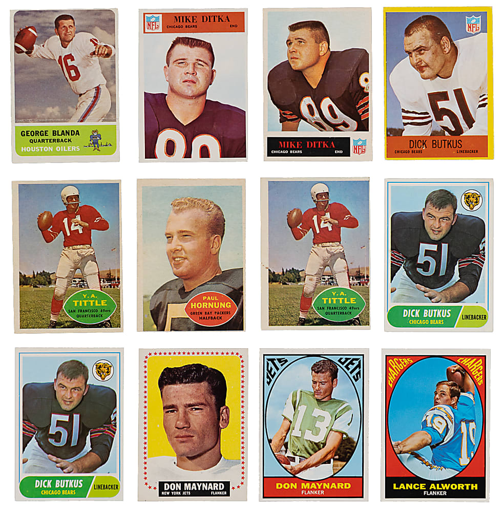 1960-1969 Topps, Fleer & Philadelphia Football Mostly Hall of Fame & Star Collection (95) - Loaded!
