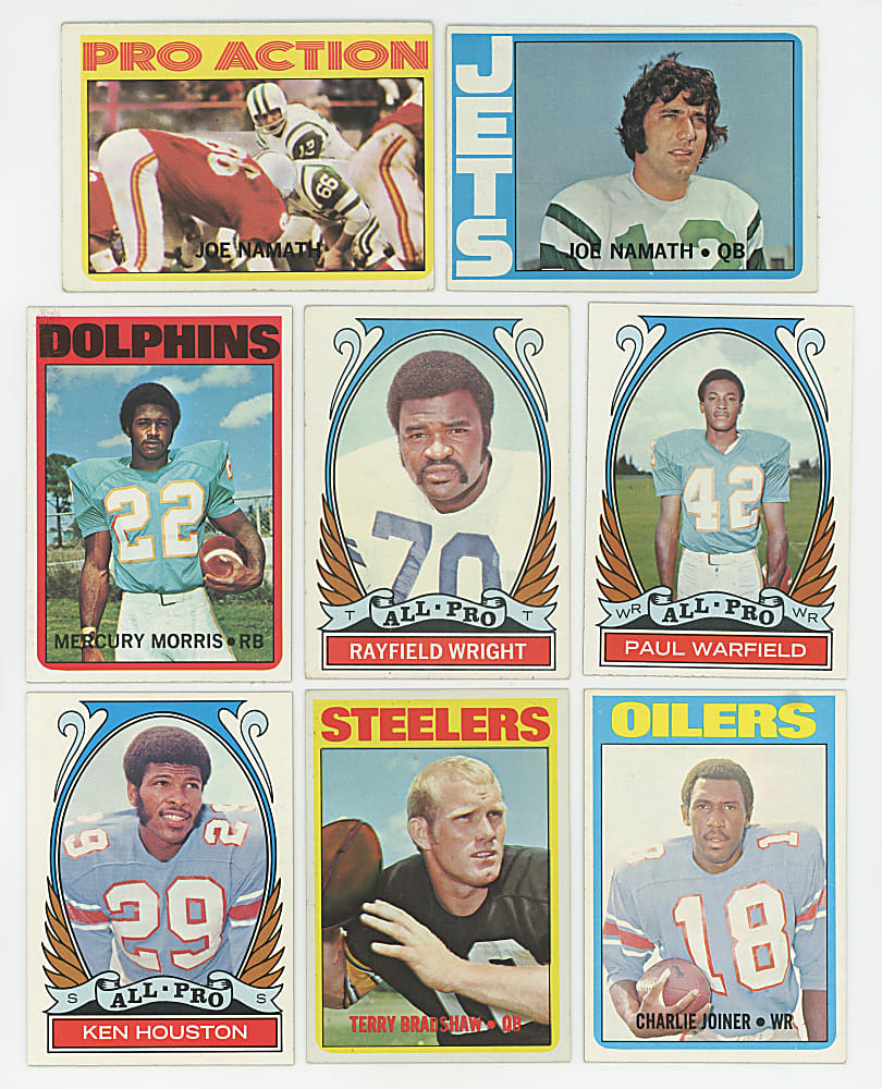 1972 Topps Football Collection (75) with (42) High Numbers & Several Hall of Famers - Loaded!