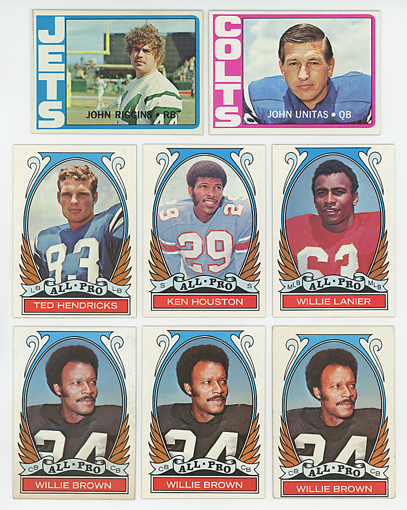 1972 Topps Football Collection (75) with (42) High Numbers & Several Hall of Famers - Loaded!