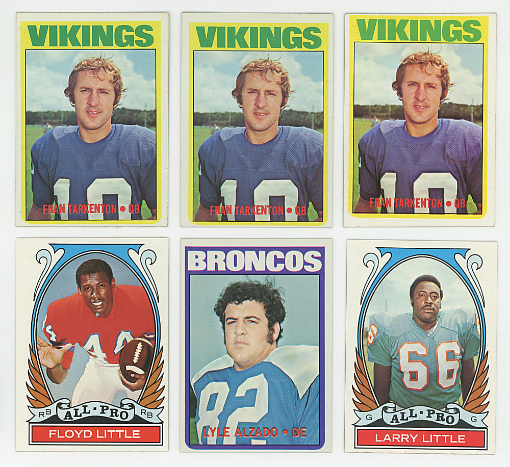 1972 Topps Football Collection (75) with (42) High Numbers & Several Hall of Famers - Loaded!