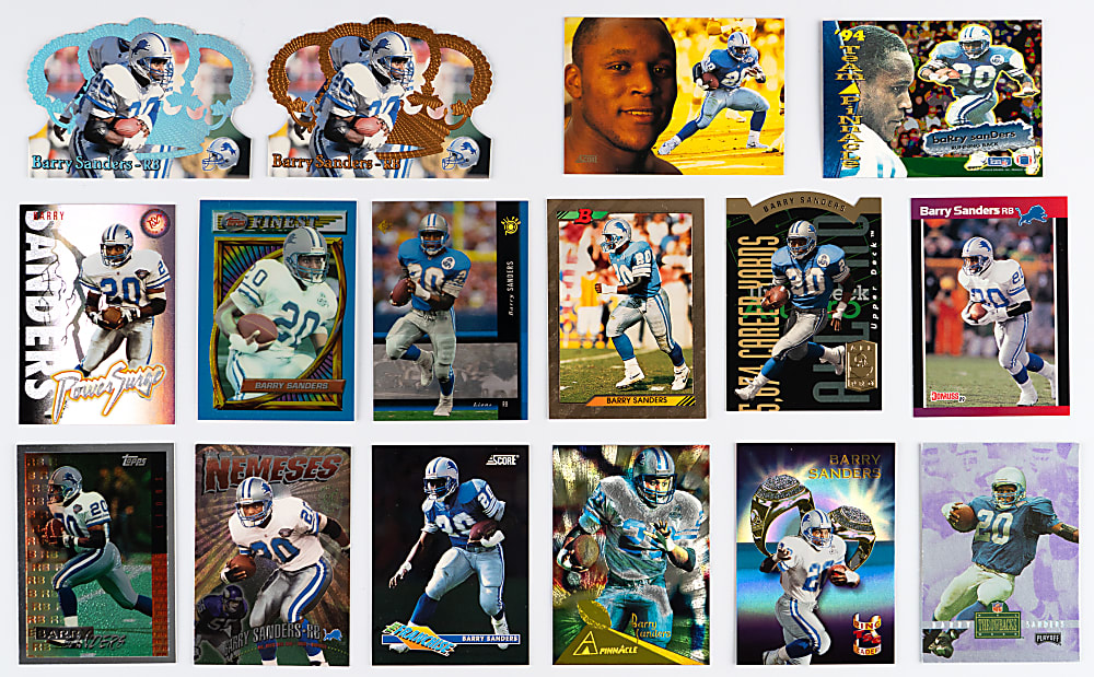 1980s-1990s Barry Sanders Collection (400+) with (9) Rookies Including 1989 Score #257 PSA MINT 9