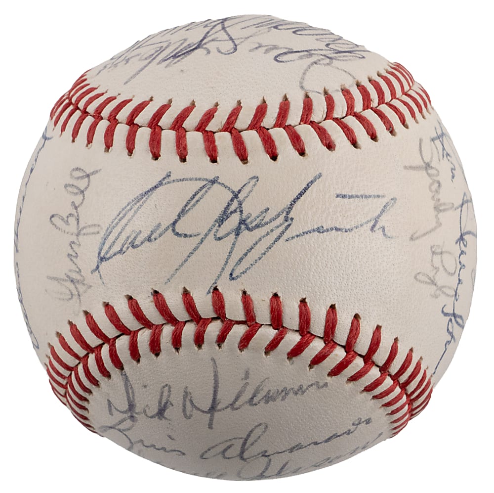 1968 Boston Red Sox Team-Signed Baseball with (24) Signatures Including Elston Howard & Carl Yastzremski - PSA/DNA LOA